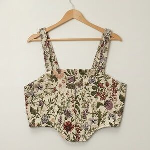 Floral Women’s Bustier Crop Top